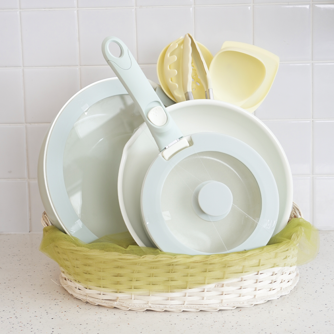 HARAYAH - Hampers Lebaran KOOK 6 in 1 & KIORA 5pcs Kitchen Utensil Ceramic Cookware Silicone Sutil Non Stick Non Toxic Set Gift Kado Hadiah Ramadhan THR Parsel