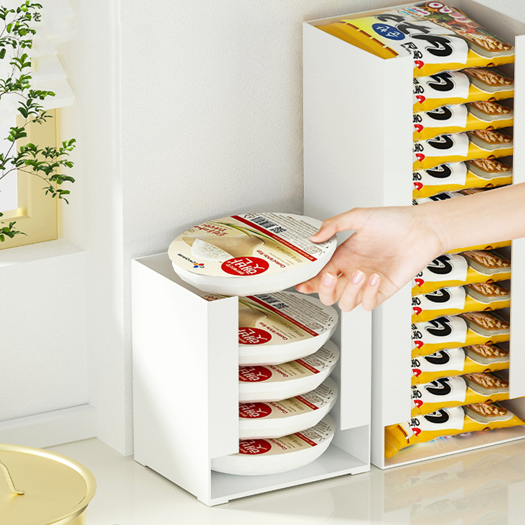 HOKAI - Rak Kotak Vertikal Tempat Penyimpanan Mie Instan/Ramen/Masker/Alat Kantor Susun