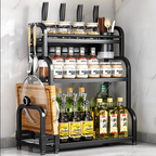 HOZAN  - Rak Dapur Tingkat Multifungsi Kitchen Rack Susun Bumbu Pisau Talenan Display