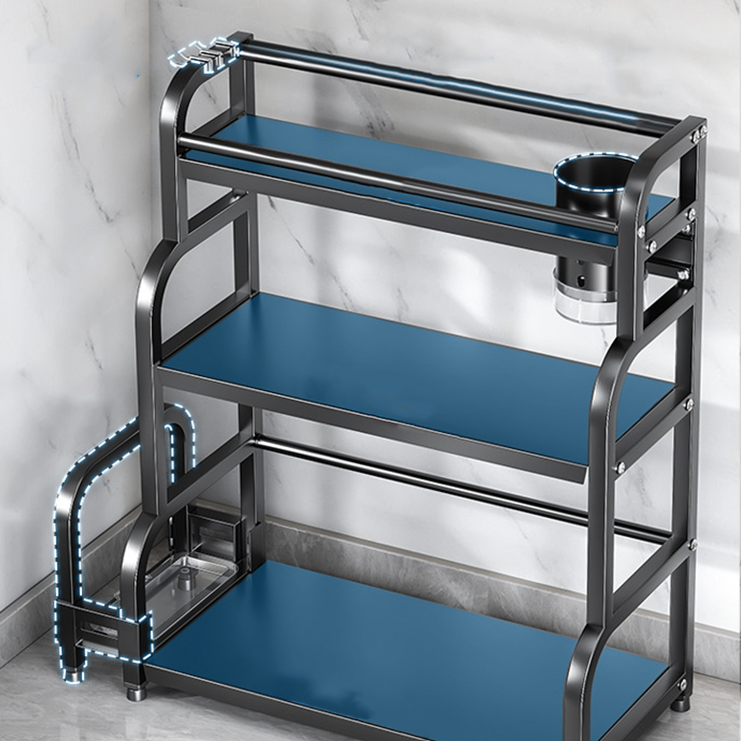HOZAN  - Rak Dapur Tingkat Multifungsi Kitchen Rack Susun Bumbu Pisau Talenan Display