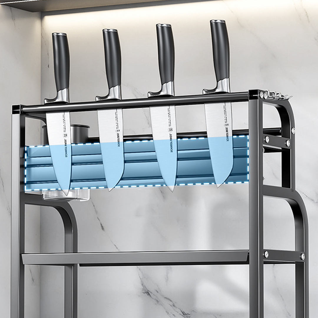 HOZAN  - Rak Dapur Tingkat Multifungsi Kitchen Rack Susun Bumbu Pisau Talenan Display