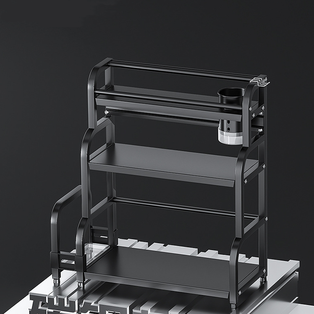 HOZAN  - Rak Dapur Tingkat Multifungsi Kitchen Rack Susun Bumbu Pisau Talenan Display