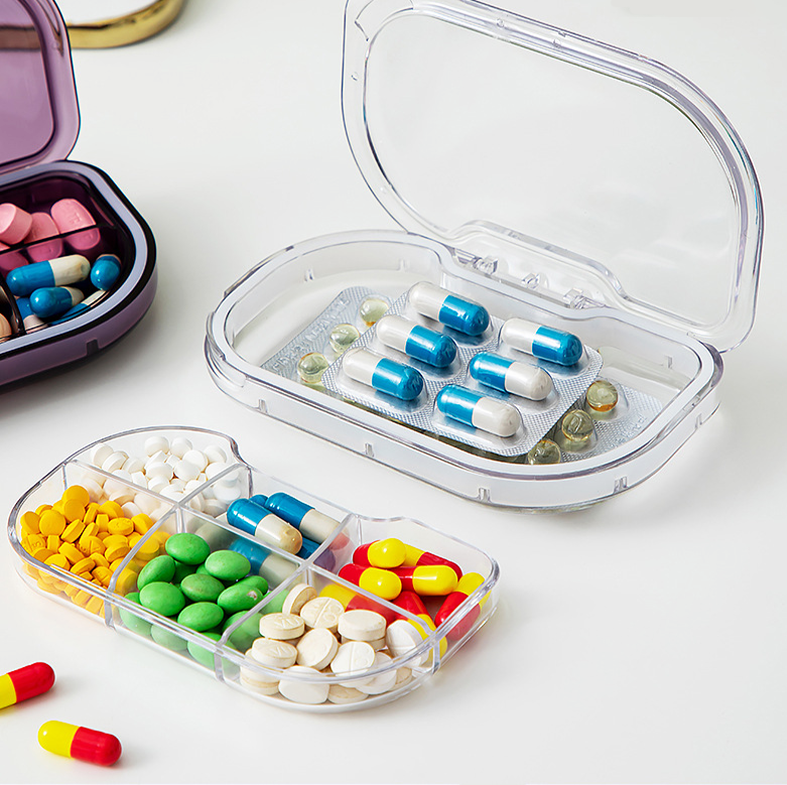 IYASU - Kotak Tempat Pill Obat 6 Sekat Portable Medicine Storage Box Travel