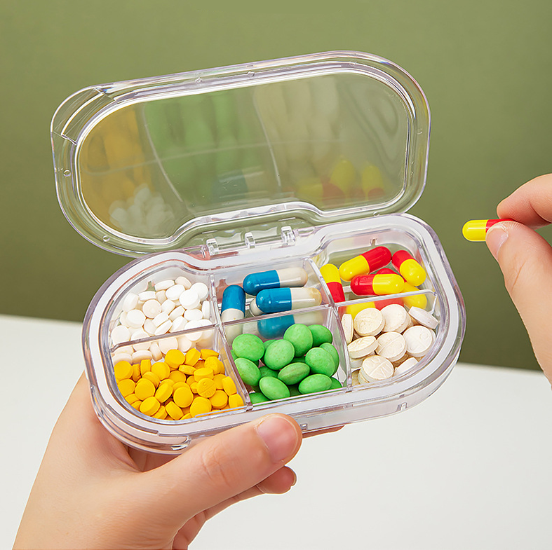 IYASU - Kotak Tempat Pill Obat 6 Sekat Portable Medicine Storage Box Travel
