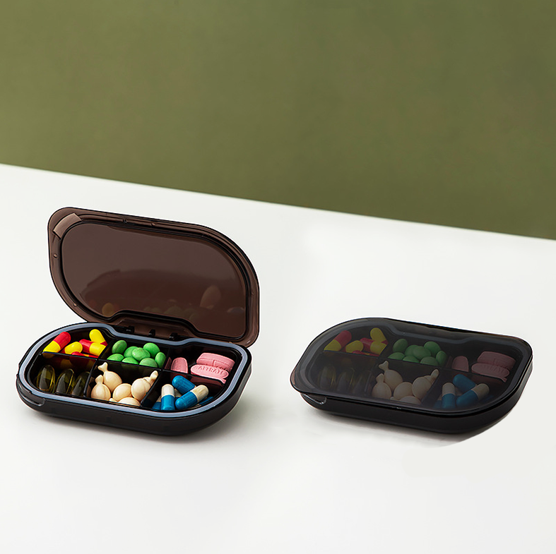 IYASU - Kotak Tempat Pill Obat 6 Sekat Portable Medicine Storage Box Travel