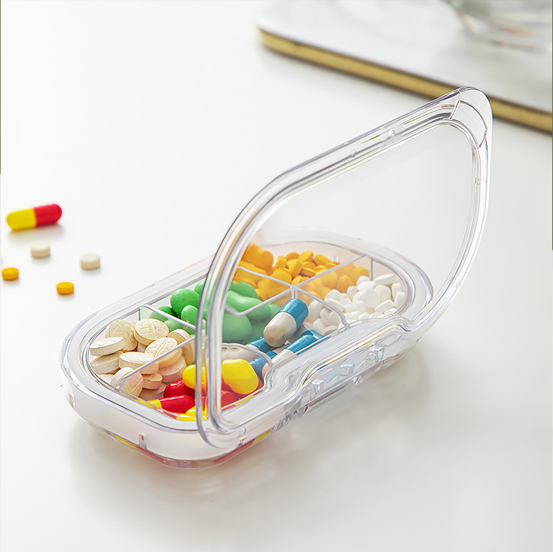 IYASU - Kotak Tempat Pill Obat 6 Sekat Portable Medicine Storage Box Travel