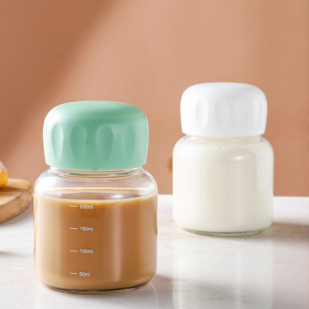 TATARUMA Jusu - Botol Minum Kaca Mini Jus Kopi Teh Panas Dingin Tebal Kedap Anti Bocor 350ml