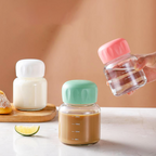 TATARUMA Jusu - Botol Minum Kaca Mini Jus Kopi Teh Panas Dingin Tebal Kedap Anti Bocor 350ml