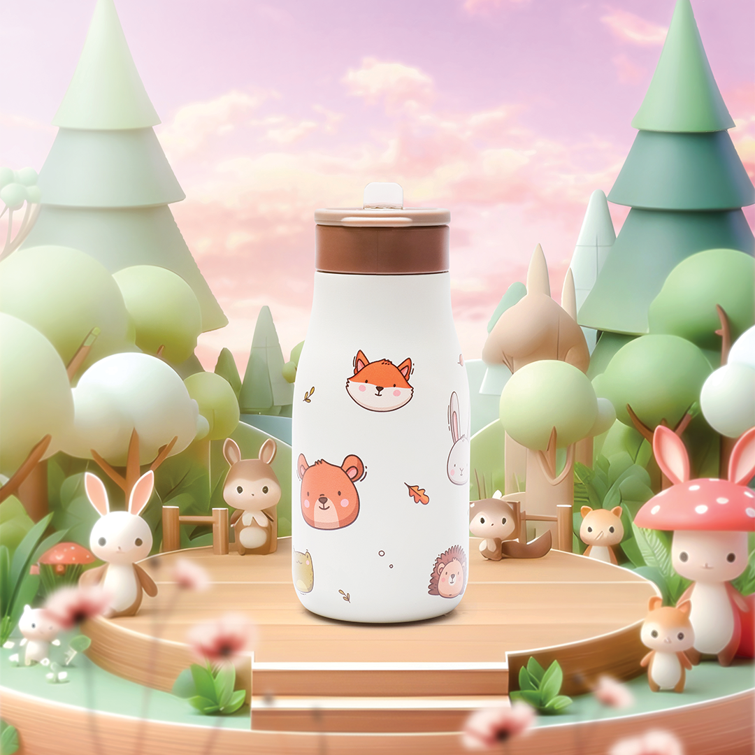 KAI - Tumbler Karakter 400ml School Kids Bottle Tempat Air Minum Anak SS 304 Kedap Anti Bocor Tahan Dingin 24 Jam Panas 12 Jam