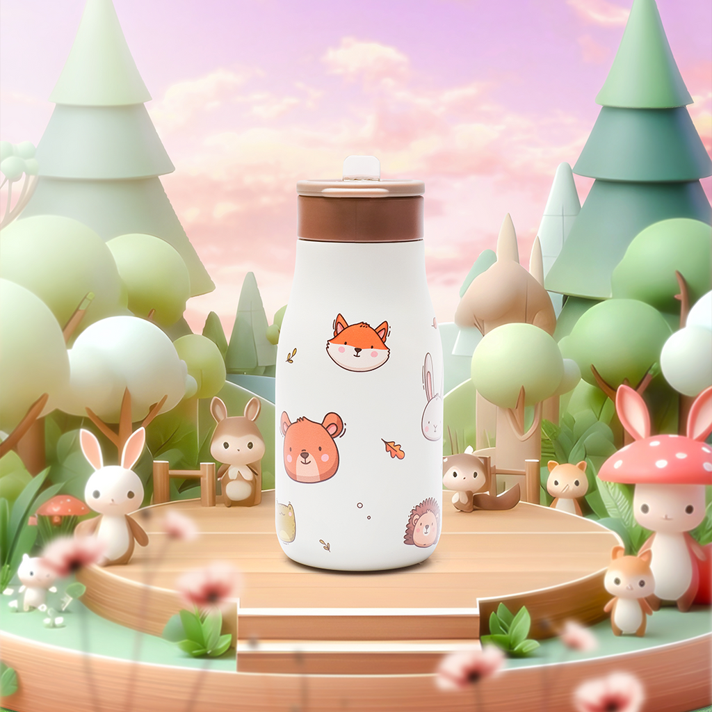 KAI - Tumbler Karakter 400ml School Kids Bottle Tempat Air Minum Anak SS 304 Kedap Anti Bocor Tahan Dingin 24 Jam Panas 12 Jam