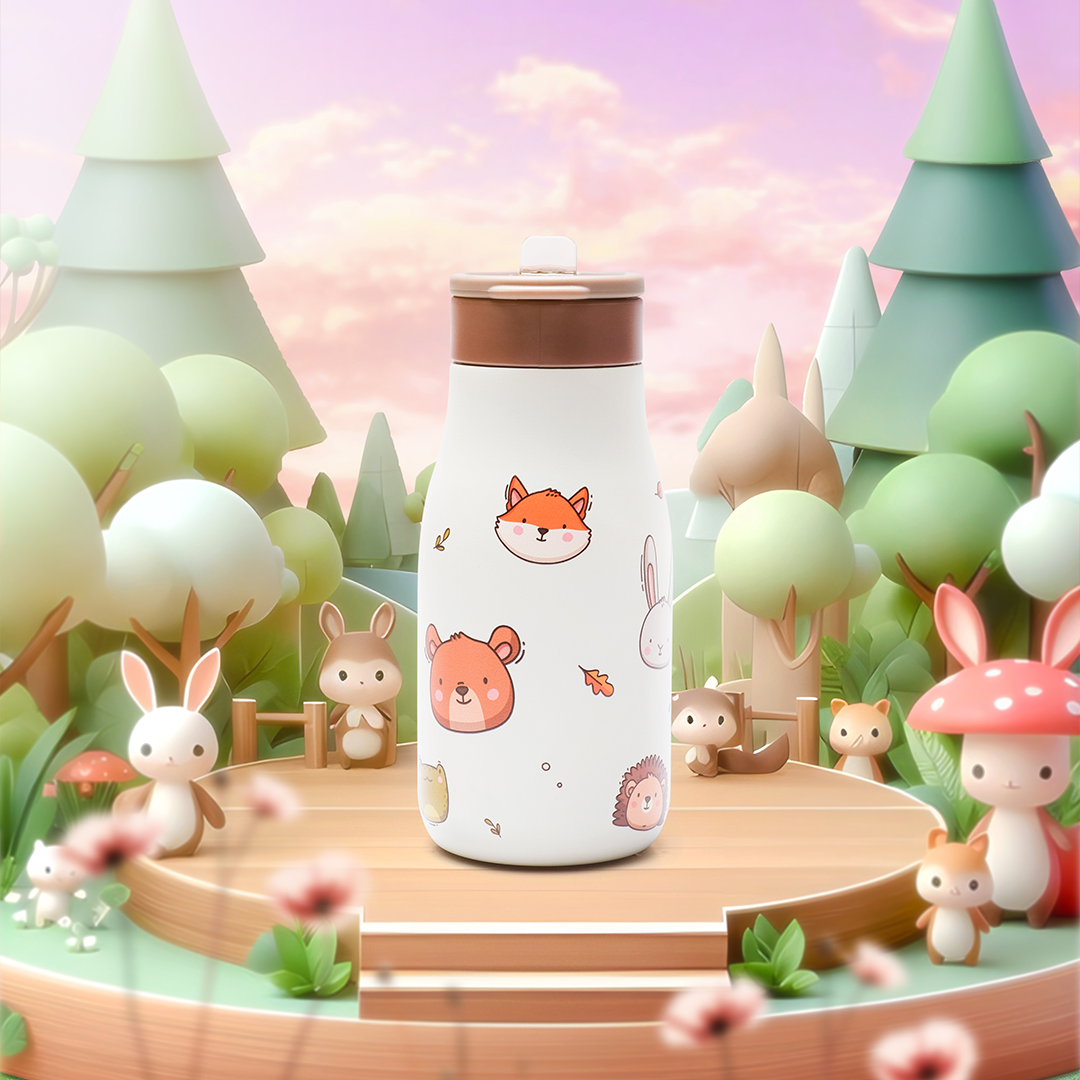 KAI - Tumbler Karakter 400ml School Kids Bottle Tempat Air Minum Anak SS 304 Kedap Anti Bocor Tahan Dingin 24 Jam Panas 12 Jam