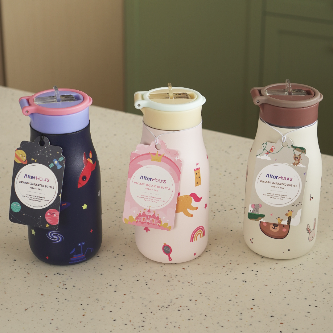 KAI - Tumbler Karakter 400ml School Kids Bottle Tempat Air Minum Anak SS 304 Kedap Anti Bocor Tahan Dingin 24 Jam Panas 12 Jam