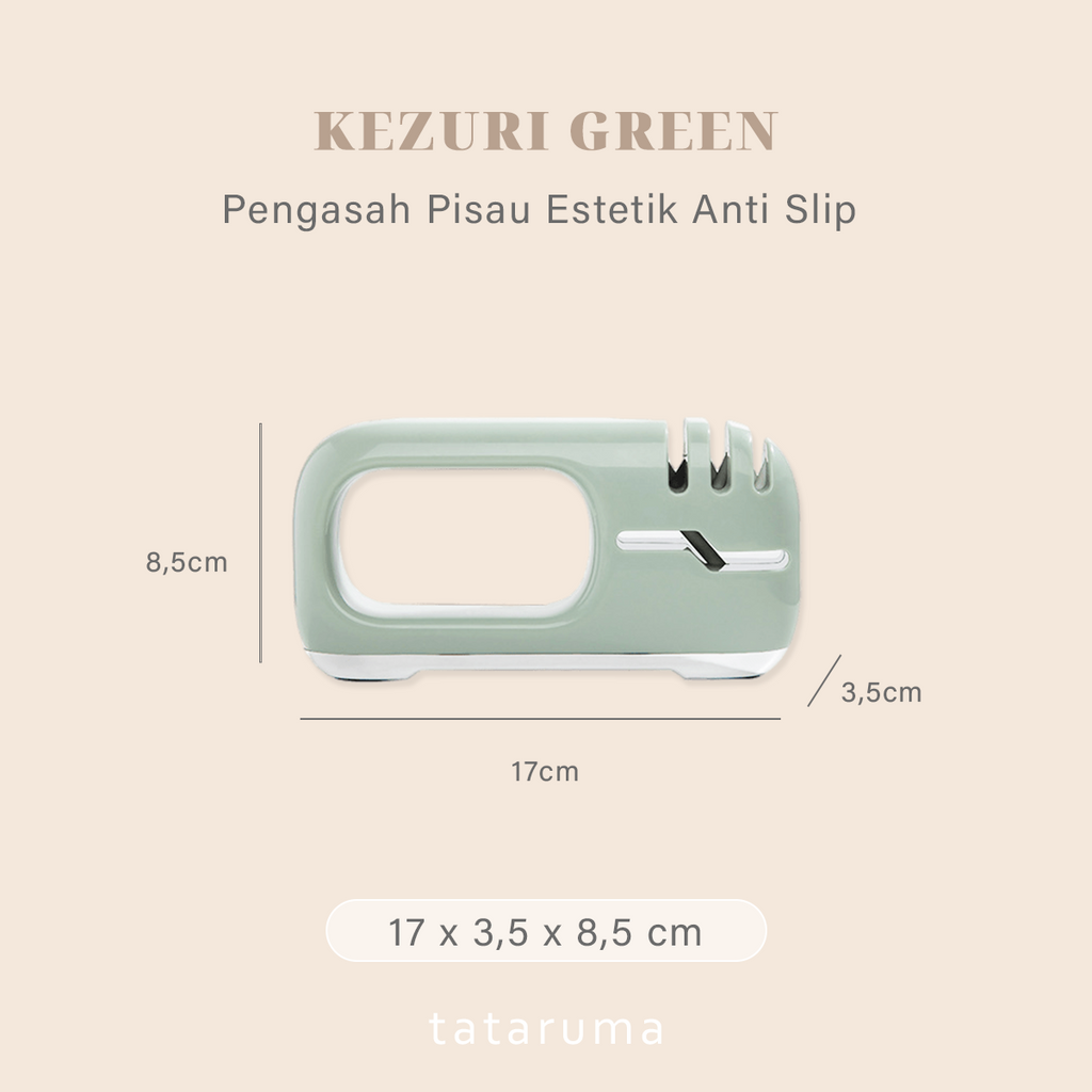 KEZURI - Pengasah Pisau Gunting Praktis Estetik Anti Slip Asah Tajam