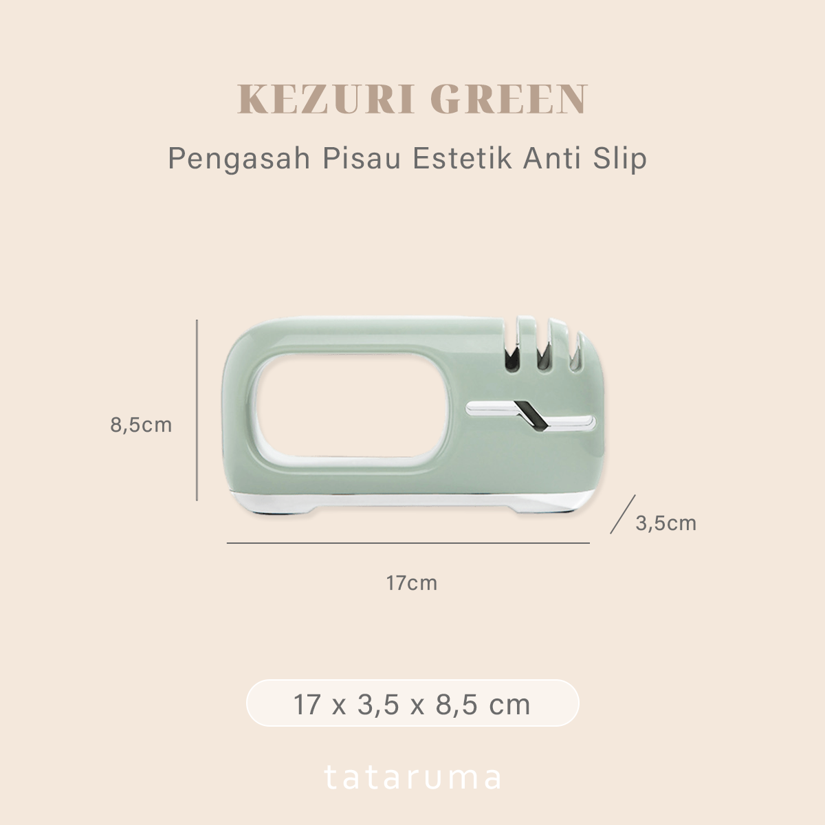 KEZURI - Pengasah Pisau Gunting Praktis Estetik Anti Slip Asah Tajam