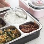 KIZZU - Lunch Box Stainless 304 Sekat Kotak Bekal dengan Alat Makan