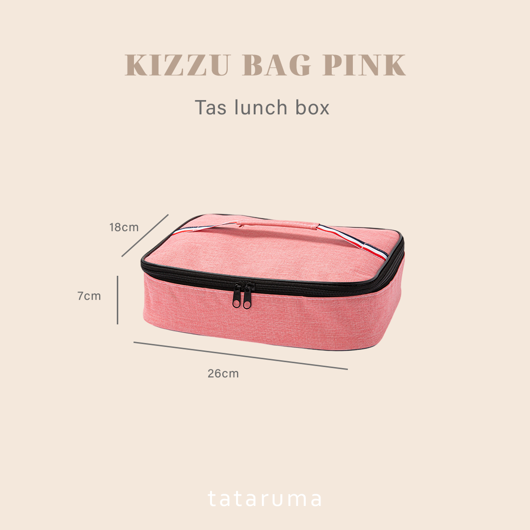 KIZZU - Lunch Box Stainless 304 Sekat Kotak Bekal dengan Alat Makan