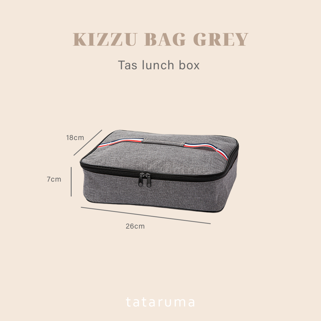 KIZZU - Lunch Box Stainless 304 Sekat Kotak Bekal dengan Alat Makan