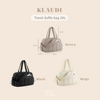 KLAUDI - Travel Duffle Bag 25L Water Resistant Multifunction