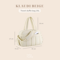 KLAUDI - Travel Duffle Bag 25L Water Resistant Multifunction