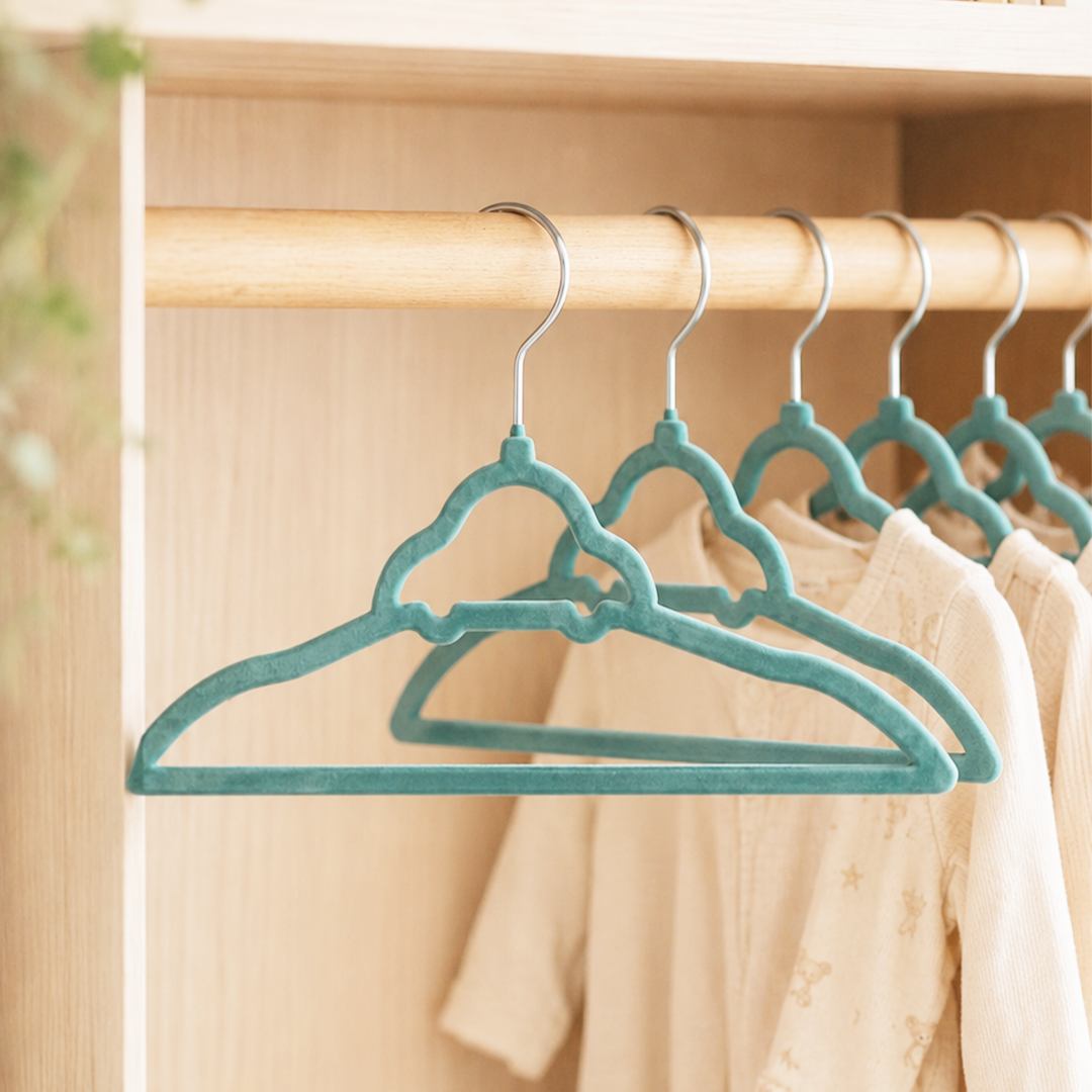 KODOMO - Velvet Kids Hanger Gantungan Baju Anak Suede Non-slip