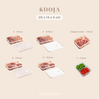 KOOJA - Food Prep Organizer Container Penyimpanan Makanan Daging Bumbu Dapur Dalam Kulkas Bersekat