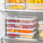KOOJA - Food Prep Organizer Container Penyimpanan Makanan Daging Bumbu Dapur Dalam Kulkas Bersekat