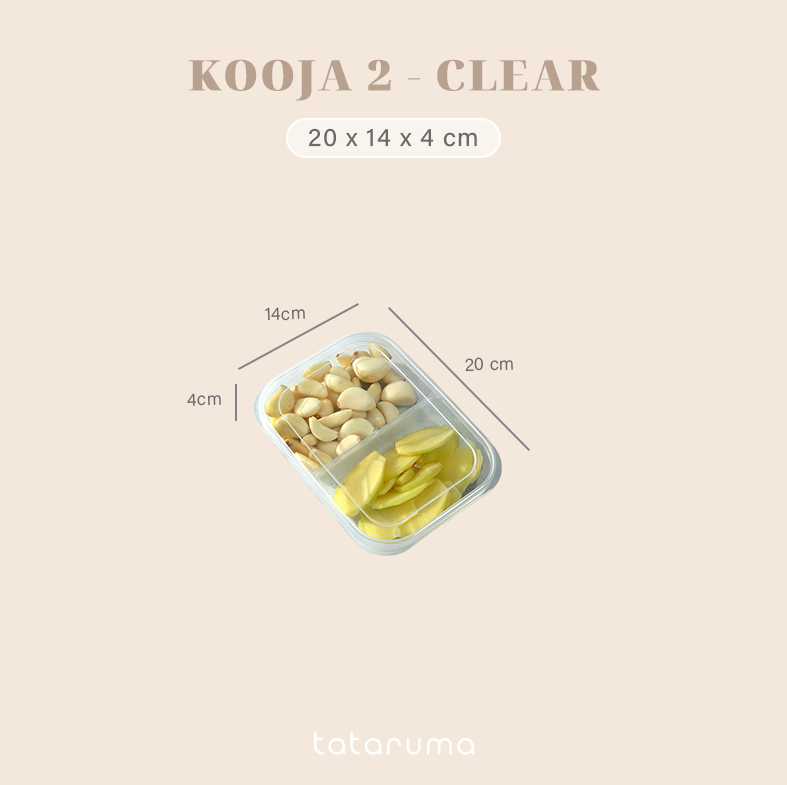 KOOJA - Food Prep Organizer Container Penyimpanan Makanan Daging Bumbu Dapur Dalam Kulkas Bersekat