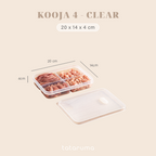 KOOJA - Food Prep Organizer Container Penyimpanan Makanan Daging Bumbu Dapur Dalam Kulkas Bersekat