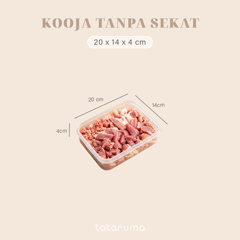 KOOJA - Food Prep Organizer Container Penyimpanan Makanan Daging Bumbu Dapur Dalam Kulkas Bersekat