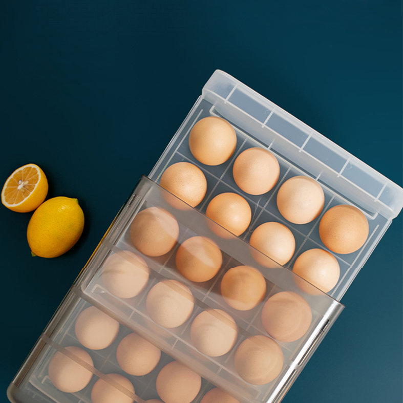 KORUMI - Laci Kotak Food Storage 2 Tingkat Dengan Saringan atau Tempat Telur