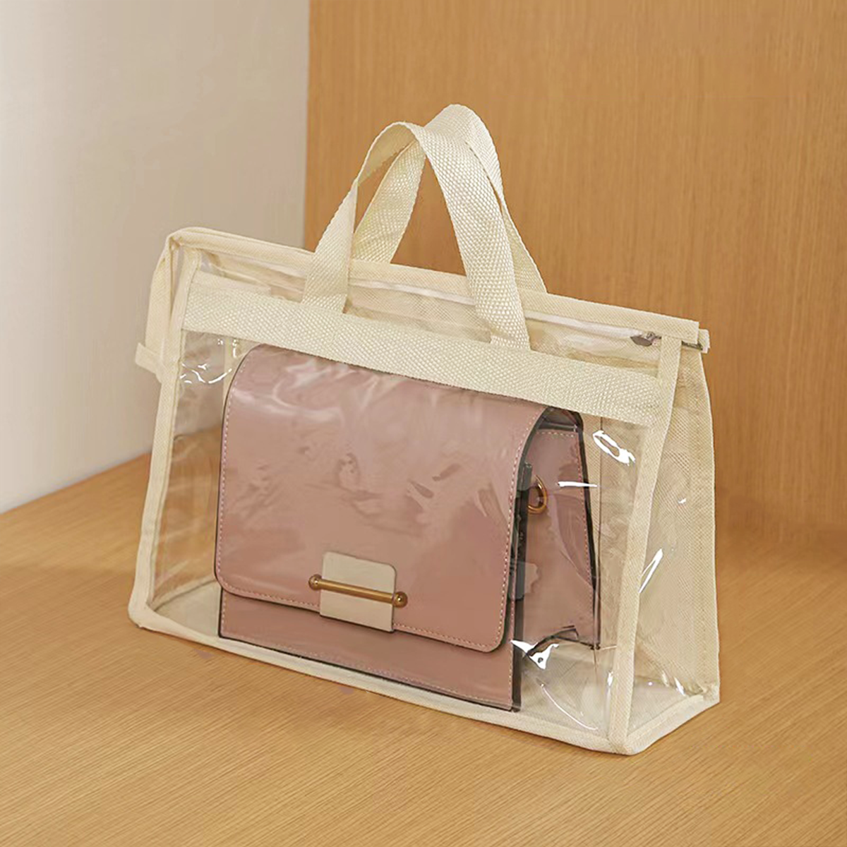 KOSHU - Organizer Tas Transparan Kantong PVS Anti Debu Lembab Waterproof