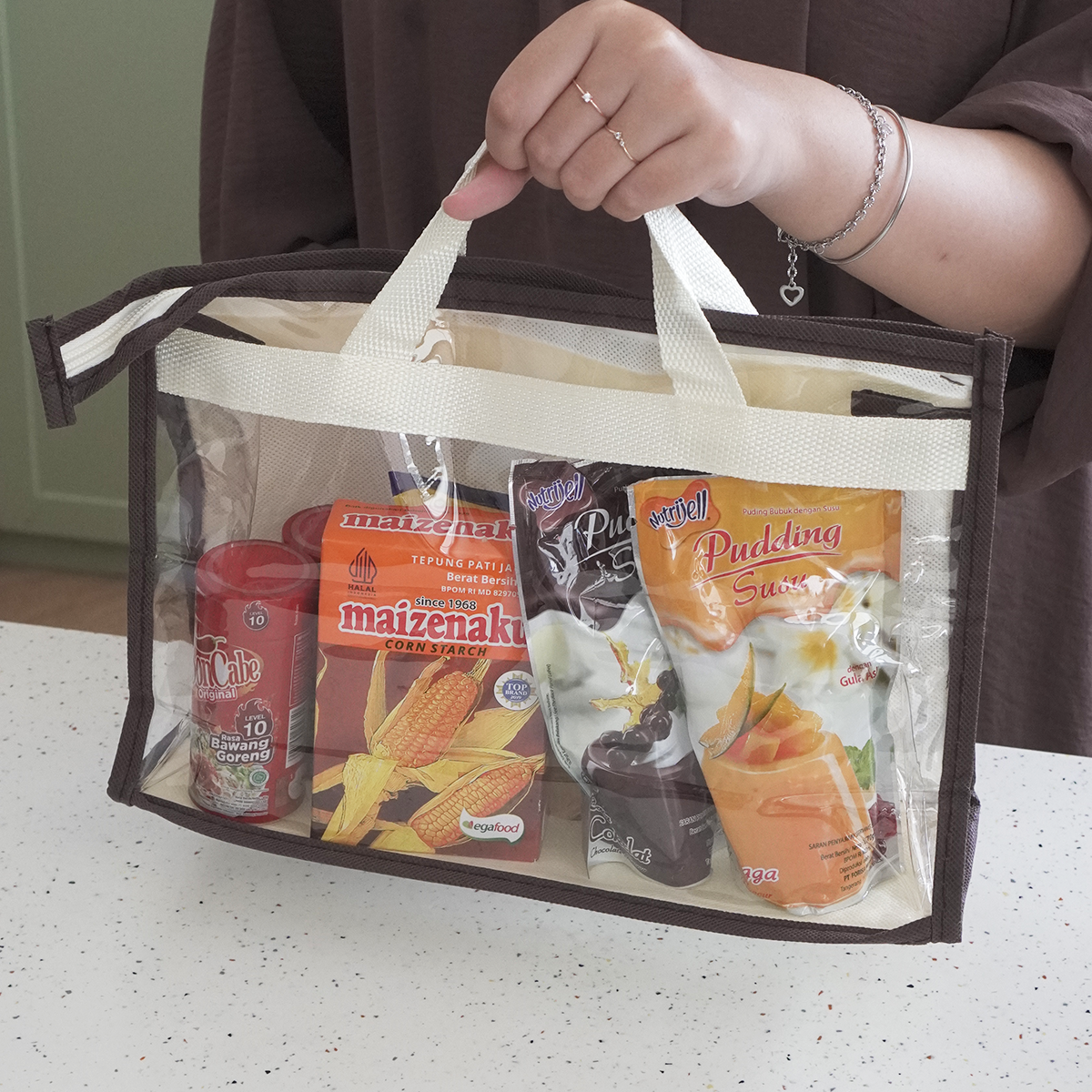 KOSHU - Organizer Tas Transparan Kantong PVS Anti Debu Lembab Waterproof