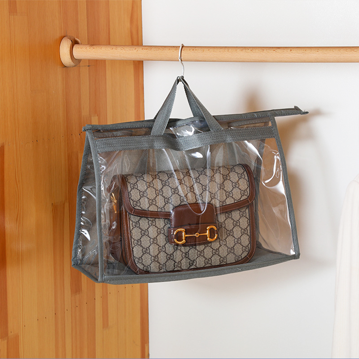 KOSHU - Organizer Tas Transparan Kantong PVS Anti Debu Lembab Waterproof