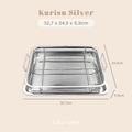 KURISU- Wadah Peniris Minyak Gorengan Crisper Tray Stainless