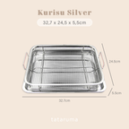KURISU- Wadah Peniris Minyak Gorengan Crisper Tray Stainless