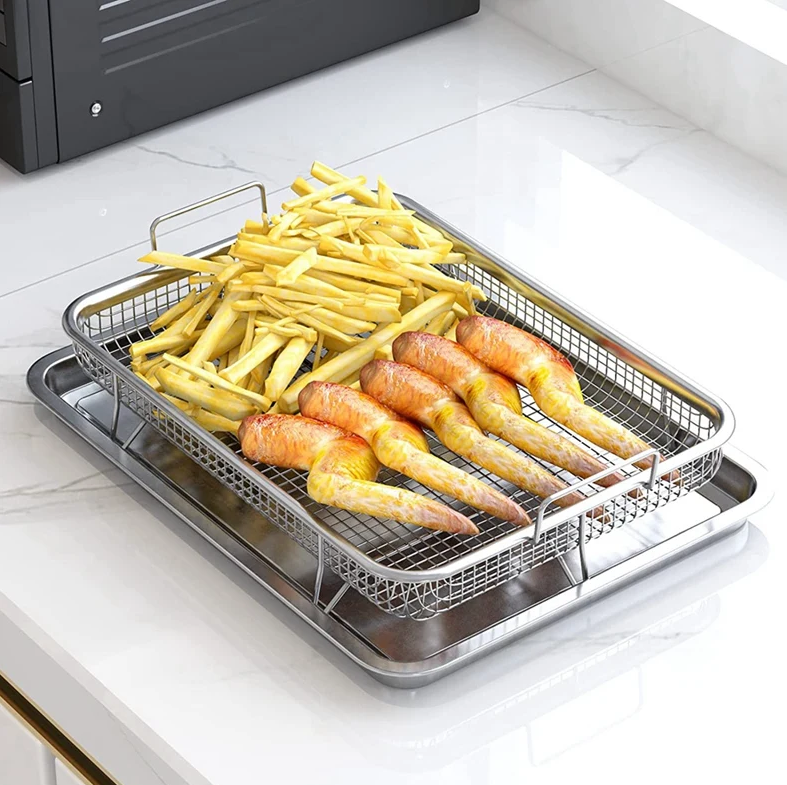 KURISU- Wadah Peniris Minyak Gorengan Crisper Tray Stainless