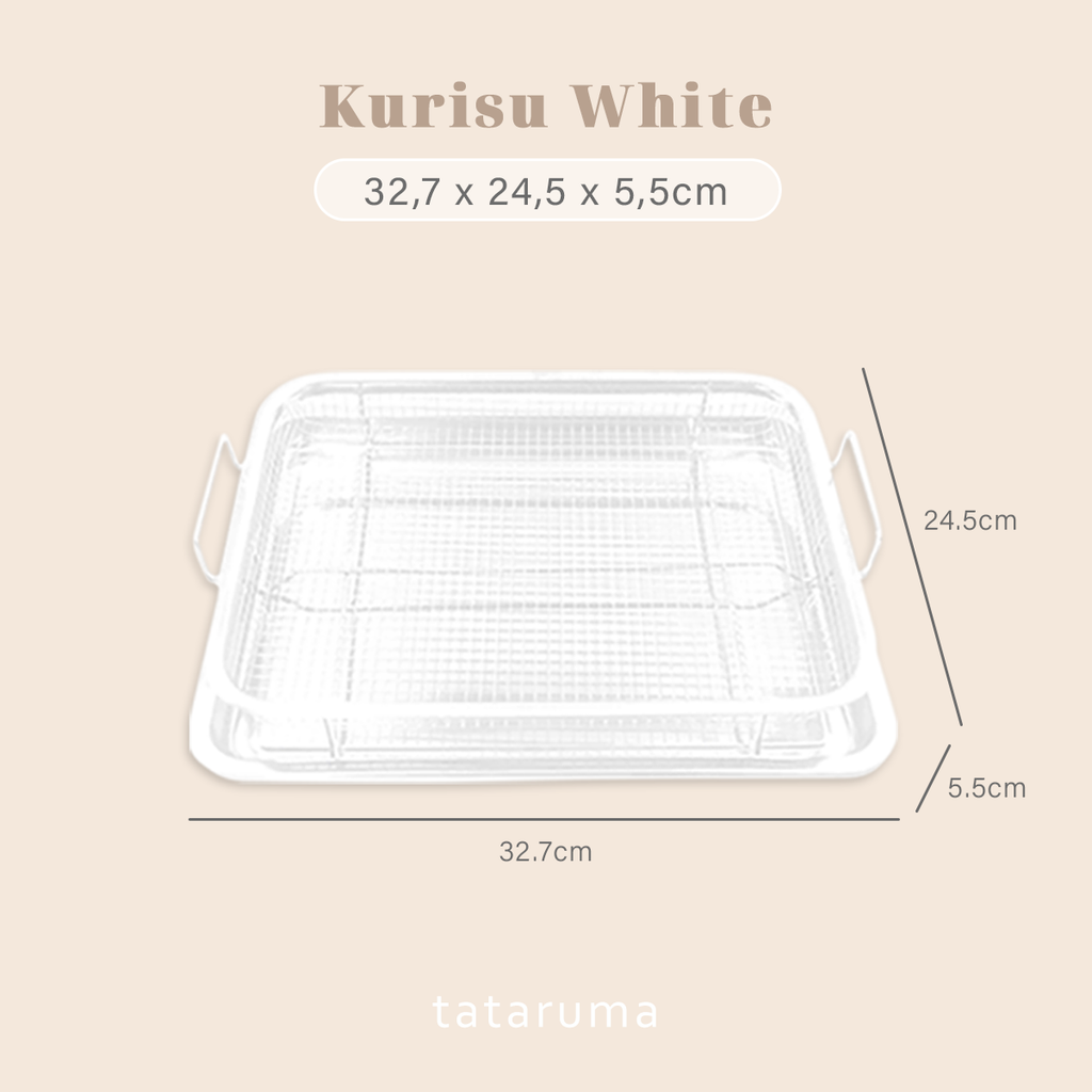 KURISU- Wadah Peniris Minyak Gorengan Crisper Tray Stainless