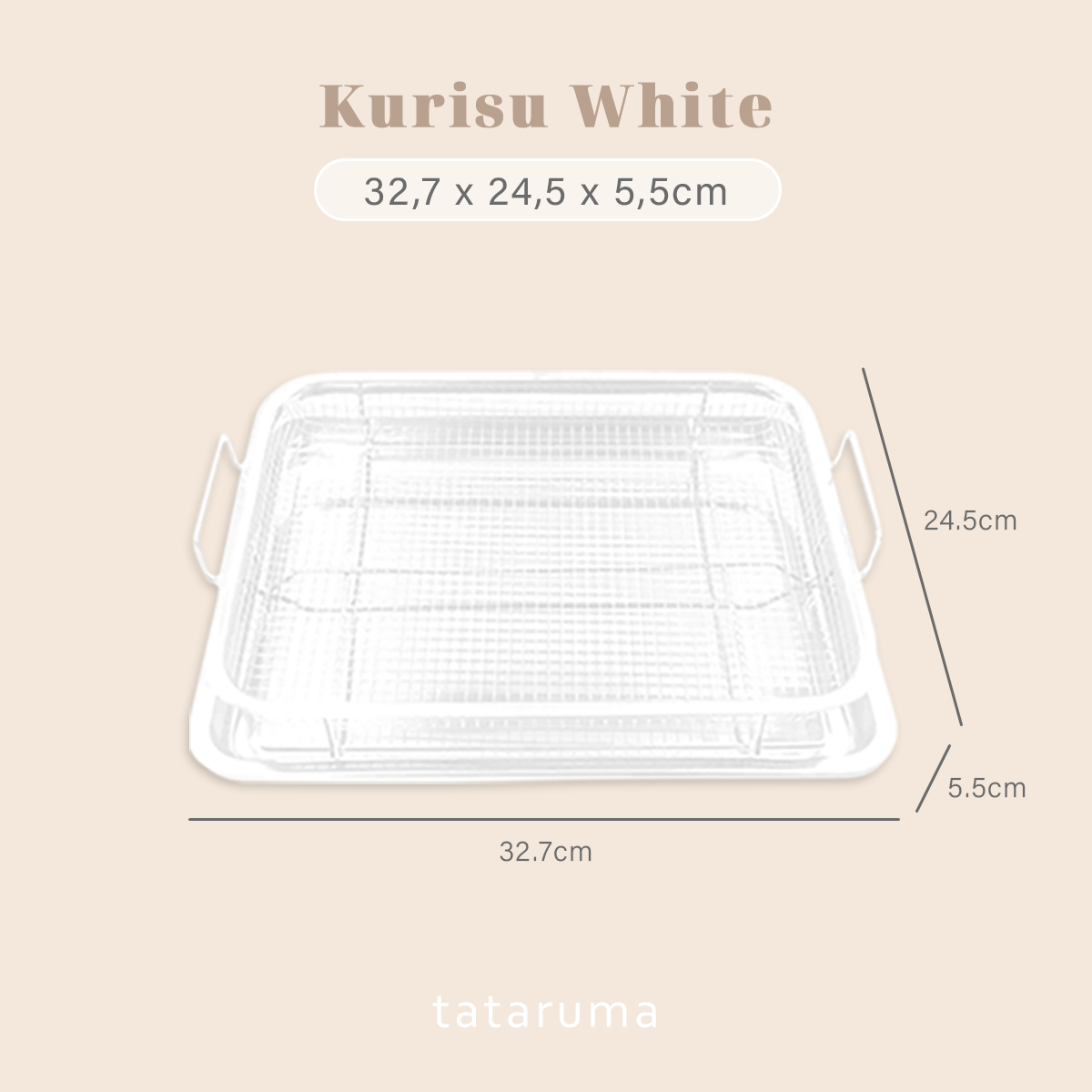 KURISU- Wadah Peniris Minyak Gorengan Crisper Tray Stainless