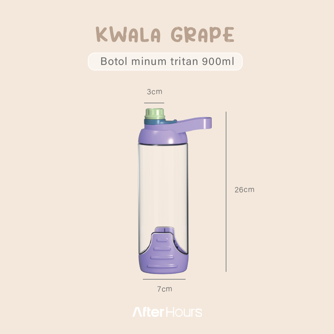 KWALA - Botol Minum Tritan 900ml BPA Free Water Bottle