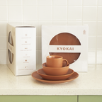KYOKAI SET 4 IN 1 - Set Piring Mangkuk Gelas Soup Keramik Dishwasher Microwave Safe Premium