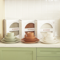 KYOKAI SET 4 IN 1 - Set Piring Mangkuk Gelas Soup Keramik Dishwasher Microwave Safe Premium