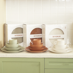 KYOKAI SET 4 IN 1 - Set Piring Mangkuk Gelas Soup Keramik Dishwasher Microwave Safe Premium