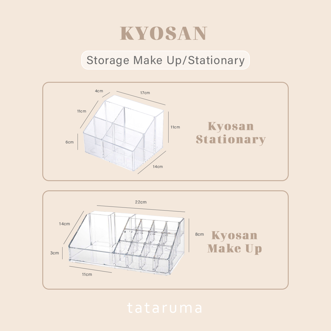 KYOSAN - Storage Organizer Make Up Stationery Alat Tulis Akrilik
