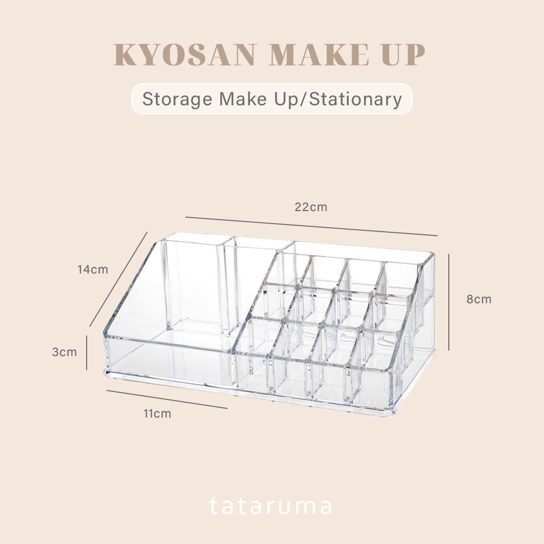 KYOSAN - Storage Organizer Make Up Stationery Alat Tulis Akrilik