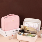 KYUBU - Pouch Tas Makeup Bersekat Tempat Kosmetik Toiletries Lightweight Travel Organizer Storage Cosmetic Bag