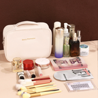 KYUBU - Pouch Tas Makeup Bersekat Tempat Kosmetik Toiletries Lightweight Travel Organizer Storage Cosmetic Bag