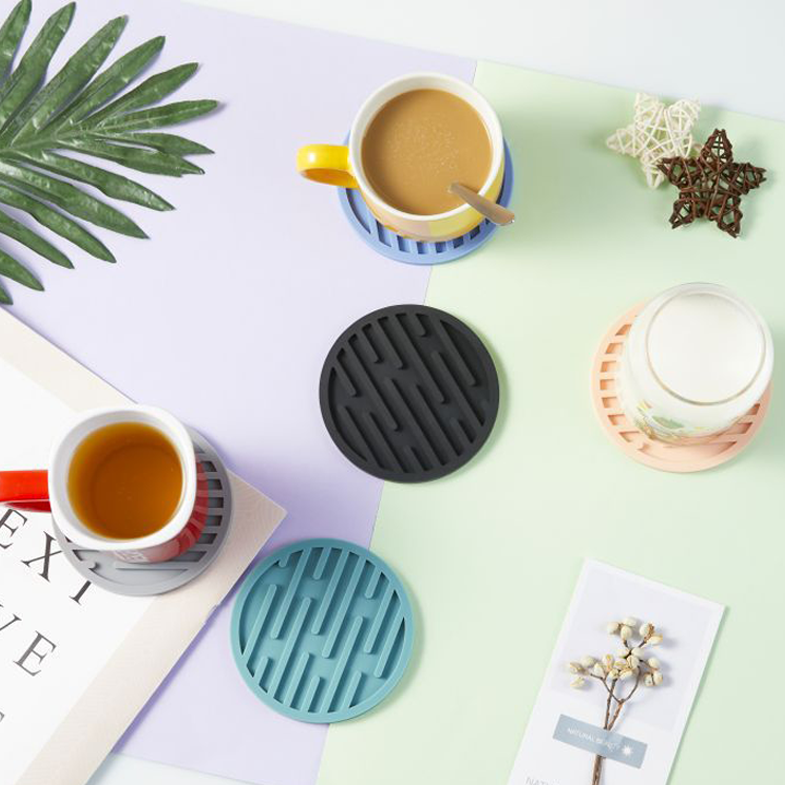 MEIRO - Coaster Alas Gelas Silikon Anti Slip Diameter 10 cm