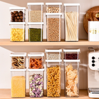 MIKA - Toples Transparan / Clear Storage Jar Clip Stackable Minimalis