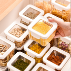 MIKA - Toples Transparan / Clear Storage Jar Clip Stackable Minimalis