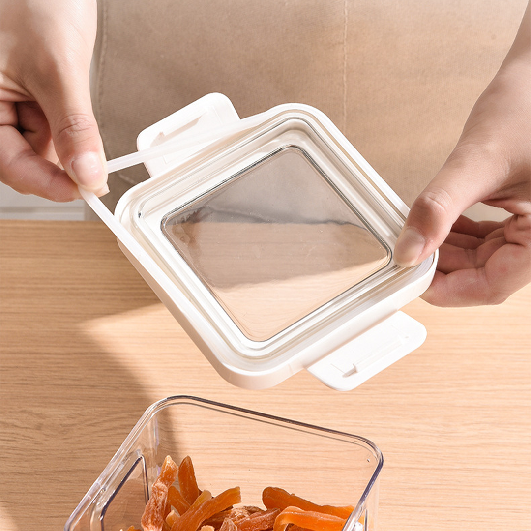 MIKA - Toples Transparan / Clear Storage Jar Clip Stackable Minimalis